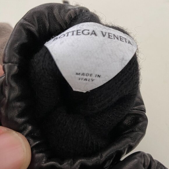 Bottega Venega Womens Long Leather Gloves Black 671708 - Picture 10 of 12